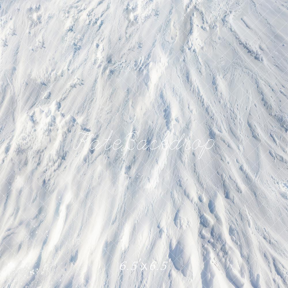 Kate Hiver Neige Texture Blanc Sol Toile de fond conçue par Emetselch - Kate Backdrop FR