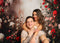 Kate Romantique Roses Florales Mur Blanc Toile de fond en Laine conçue par Emetselch - Kate Backdrop FR
