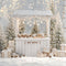 Kate Hiver Stand Chocolat Sapins Cadeaux Toile de fond conçue par Emetselch