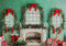 Kate Noël Cheminée Guirlandes Bottes Cadeaux Toile de fond conçue par Patty Roberts - Kate Backdrop FR