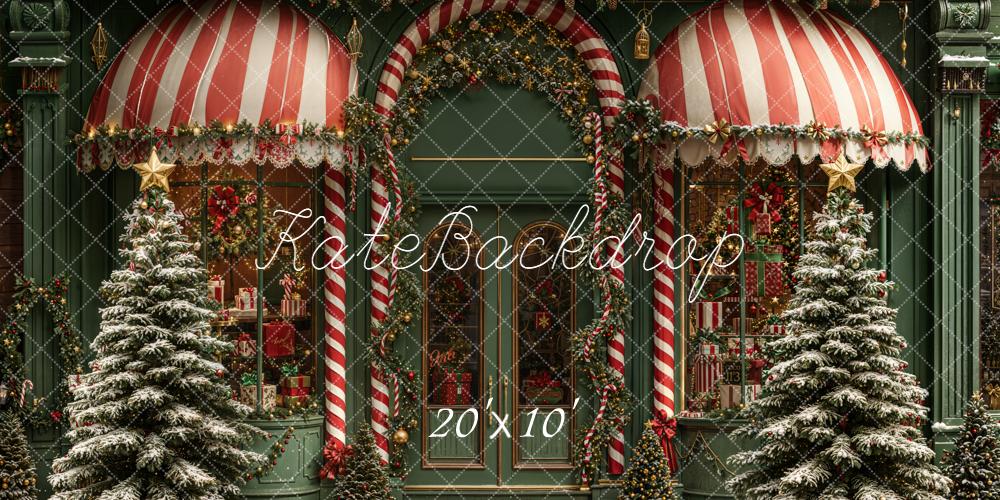 Kate Noël Boutique Porte Sapins Toile de fond conçue par Emetselch - Kate Backdrop FR