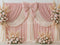 Kate Mariage Rideaux Nœud Fleurs Rose Toile de fond conçue par Mini MakeBelieve - Kate Backdrop FR