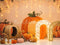 Kate Automne Citrouilles Arc Lumières Toile de fond conçue par Patty Roberts - Kate Backdrop FR