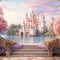 Kate Château Escaliers Fleurs Printemps Toile de fond conçue par Emetselch - Kate Backdrop FR