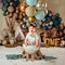 Offres Éclair-Kate Tente Boho Ballons Bleu & Brun Toile de fond en Laine conçue par Mandy Ringe - Kate Backdrop FR