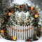 Kate Noël Arche Neige Clôture Forêt Toile de fond conçue par Mini MakeBelieve
