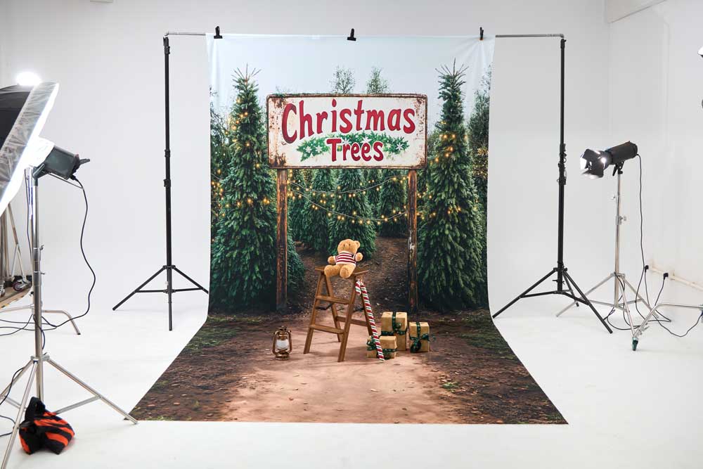 Kate Sapin de Noël Ferme Cadeaux Kit Photo - Kate Backdrop FR