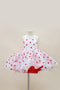 Kate Saint-Valentin Rouge Blanc Maille Robe Enfant Pour la Photographie - Kate Backdrop FR