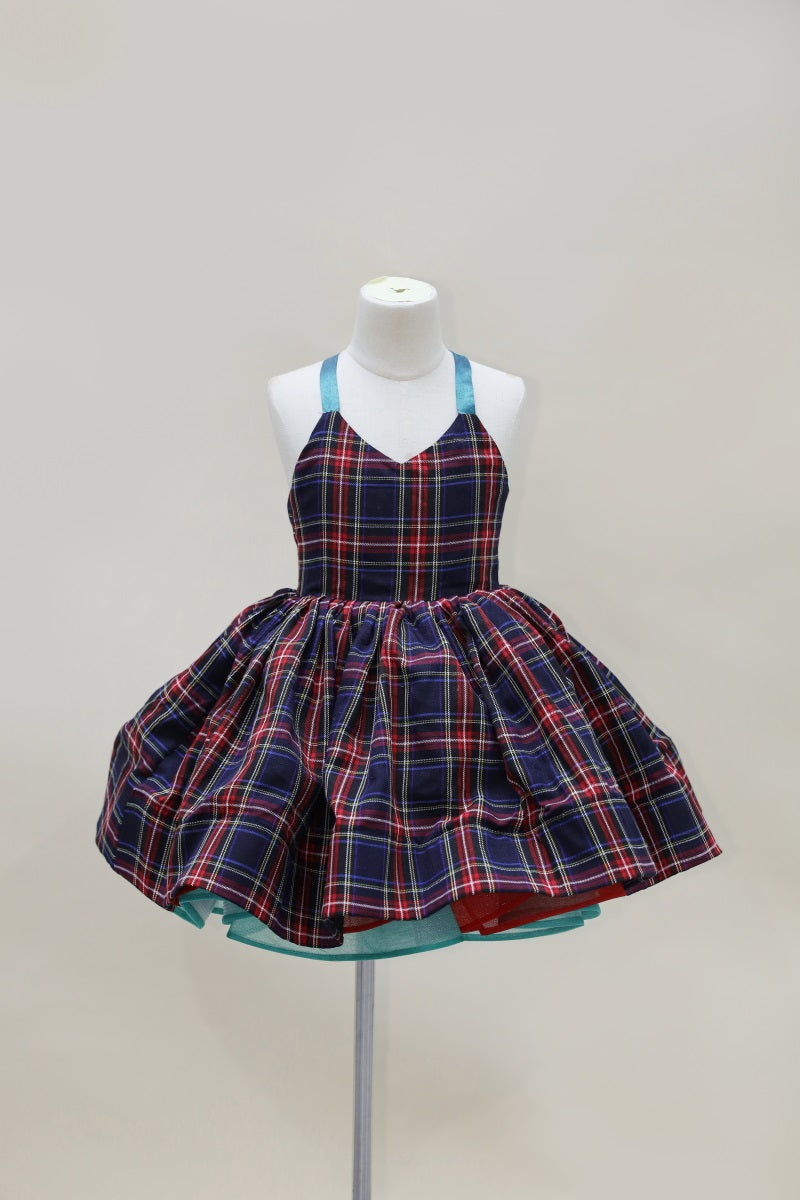 Kate Printemps/Été Motif à Carreaux Robe à lacets Enfant Pour la Photographie - Kate Backdrop FR