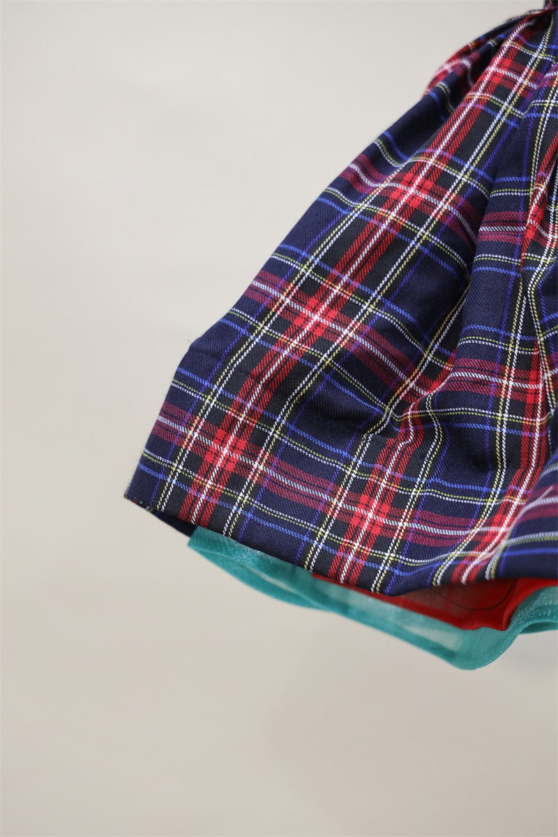 Kate Printemps/Été Motif à Carreaux Robe à lacets Enfant Pour la Photographie - Kate Backdrop FR