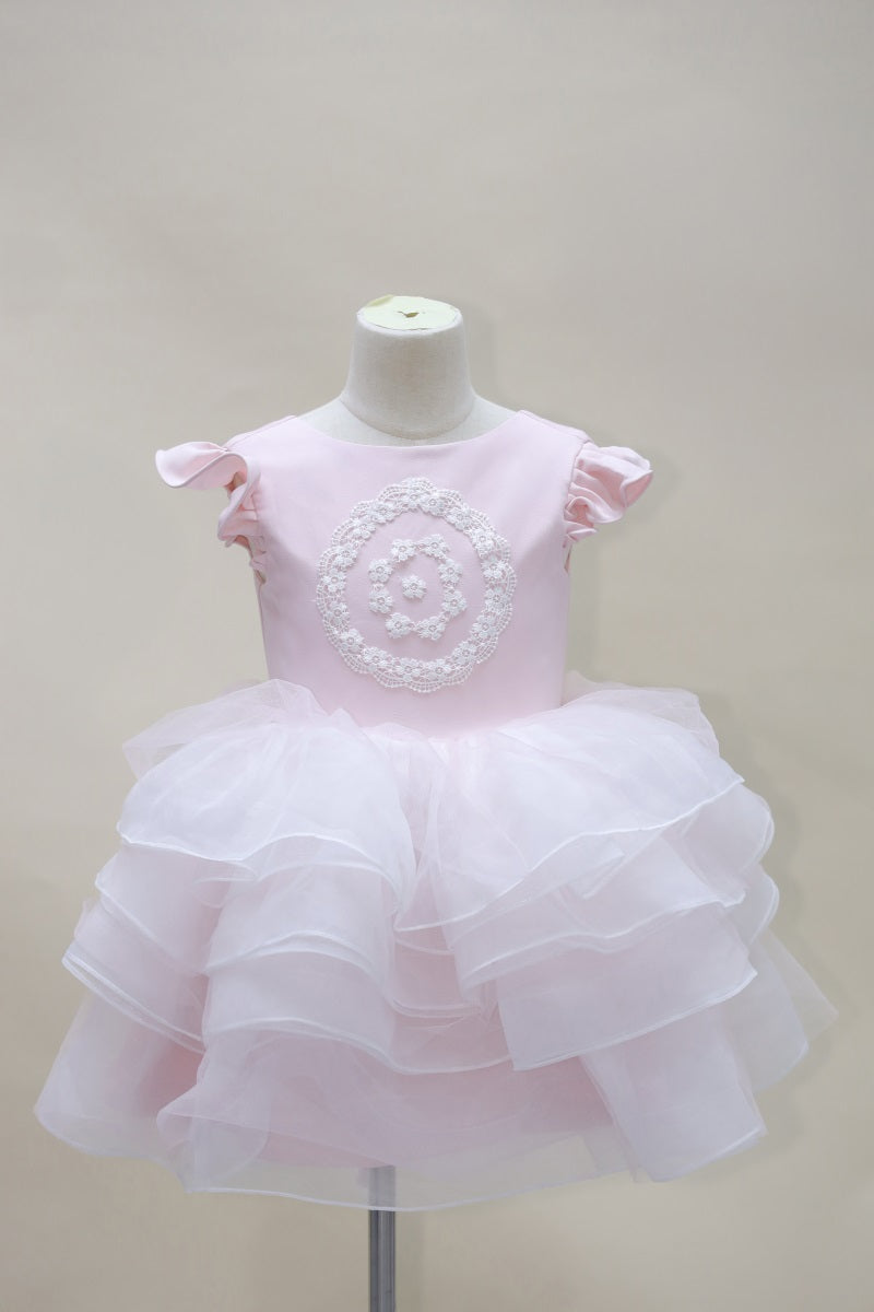 Kate Printemps/Été Maille Rose Robe à lacets Enfant Pour la Photographie - Kate Backdrop FR