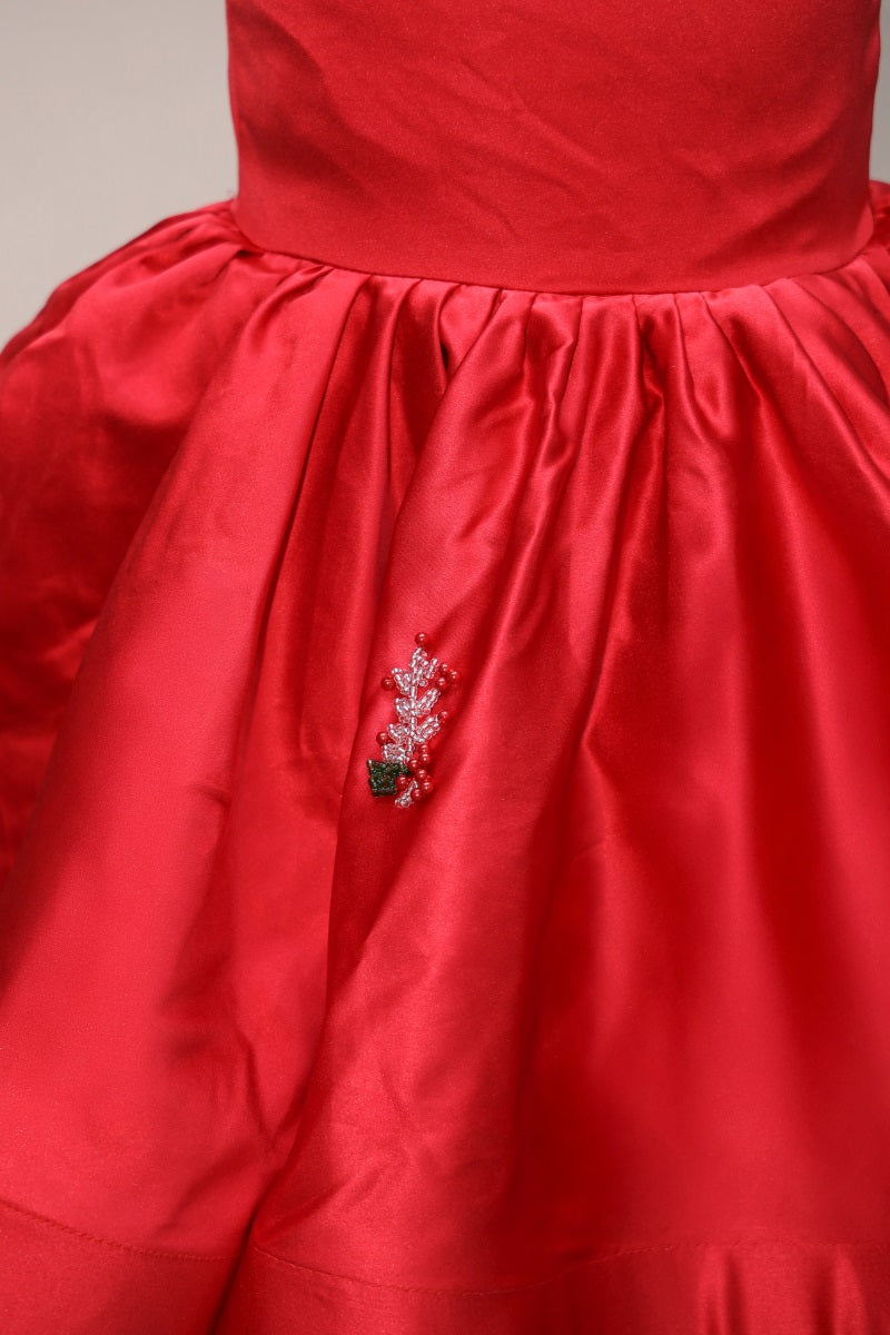 Kate Noël Nœud Rouge Sans manches Robe Enfant Pour la Photographie - Kate Backdrop FR