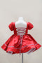 Kate Noël Rouge Manches bouffantes Robe Enfant Pour la Photographie - Kate Backdrop FR