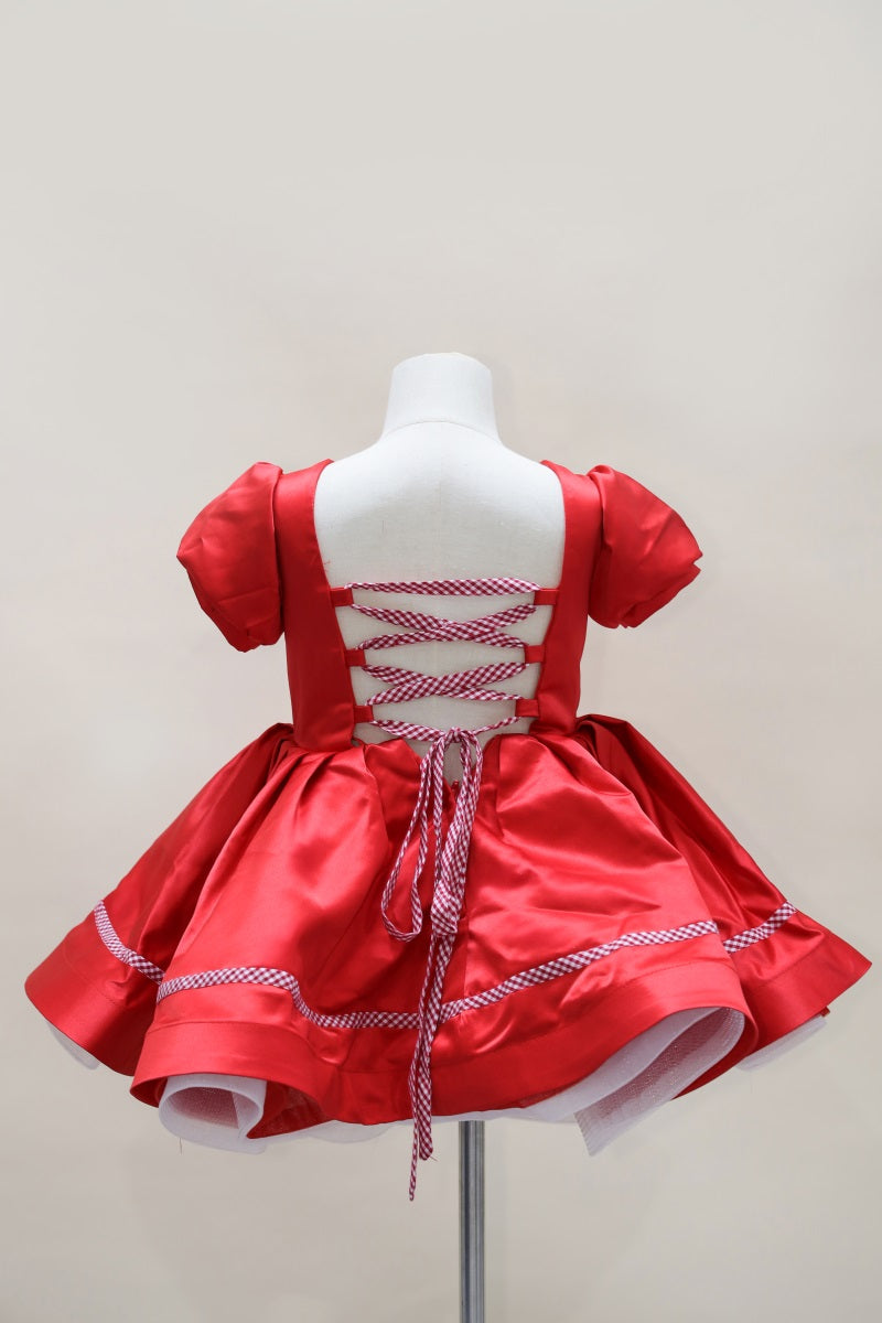 Kate Noël Rouge Manches bouffantes Robe Enfant Pour la Photographie - Kate Backdrop FR