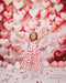 Kate Saint Valentin Rose Ballons Romantique Toile de fond en Laine conçue par Emetselch - Kate Backdrop FR
