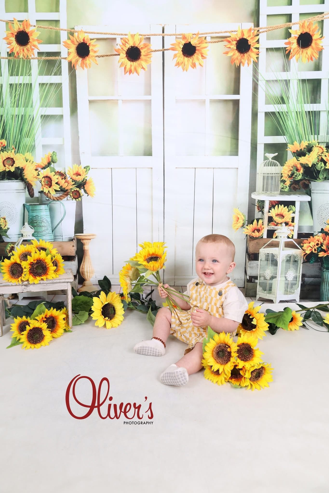 Kate Été Fenêtre Tournesols Porte Toile de fond conçue par Emetselch - Kate Backdrop FR