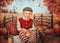 Kate Automne Feuilles d'érable Forêt Champ Citrouille Toile de fond conçue par GQ - Kate Backdrop FR