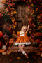 Kate Automne Feuille d'érable Citrouille Porte Toile de fond conçue par Emetselch - Kate Backdrop FR