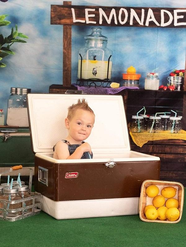 Kate Été Citrons Limonade Extérieur Toile de fond conçu par Arica Kirby - Kate Backdrop FR
