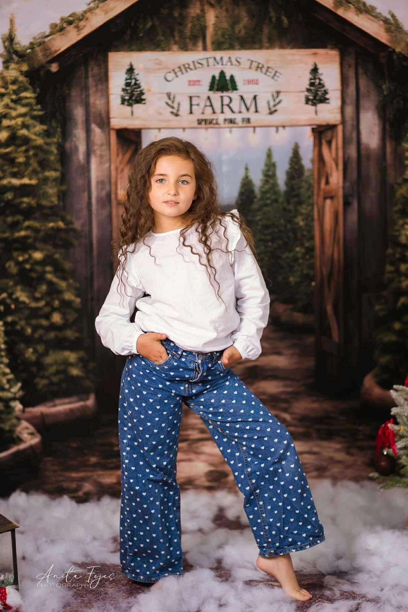 Kate Ferme Arbre de Noël Porte Toile de fond pour la photographie - Kate Backdrop FR