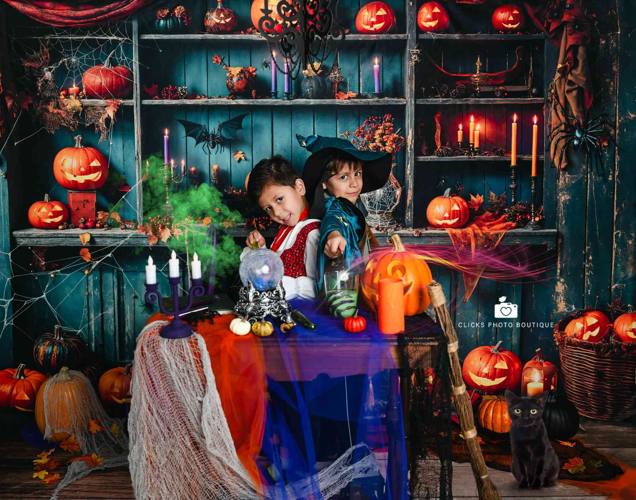 Kate Halloween Minable Citrouille Armoire en bois Toile de fond conçue par Emetselch - Kate Backdrop FR
