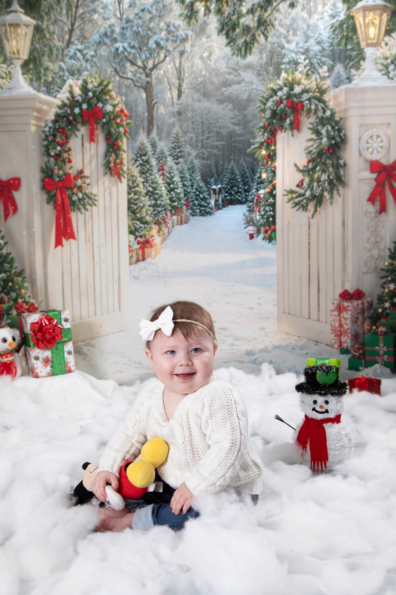 Kate Noël Neige Portail Jardin Chemin Toile de fond conçue par Emetselch