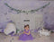 Kate Fleurs violettes Cake smash Porte Toile de fond conçu par Ashley Paul - Kate Backdrop FR