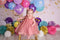 Kate Ballons Coloré Anniversaire Étoiles Toile de fond conçu par Mandy Ringe - Kate Backdrop FR