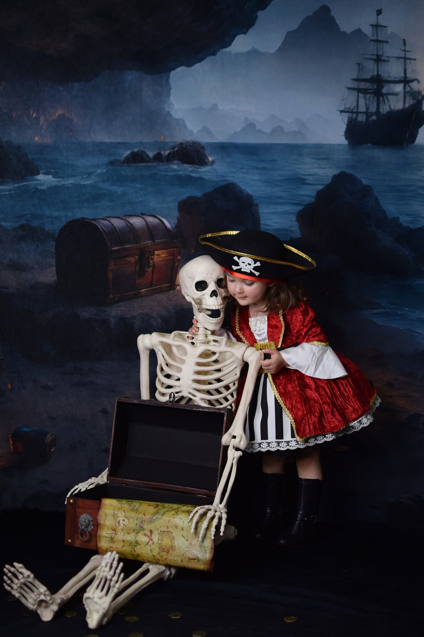 Kate Été Pirate Grotte du Trésor Toile de fond pour la photographie - Kate Backdrop FR
