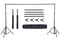 Kate Aluminium Noir 4 barres transversales Support de Fond pour la photographie - Kate Backdrop FR