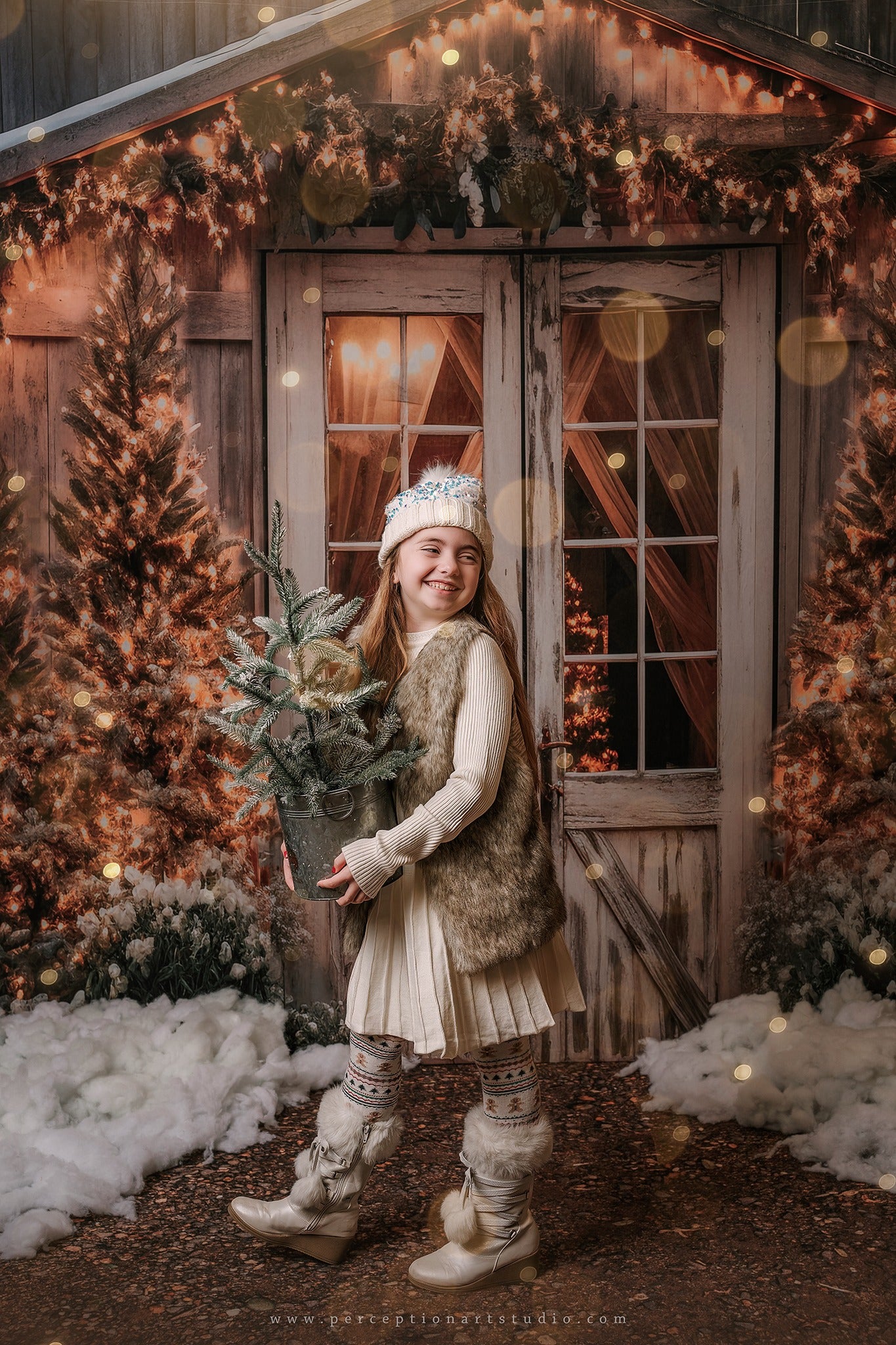 Kate Noël Grange Arbres Toile de fond en Laine conçue par Emetselch - Kate Backdrop FR