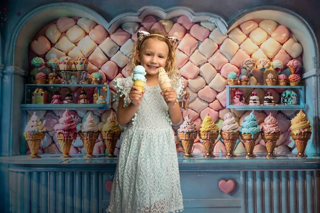 Kate Été Moderne Glace Magasin de bonbons Toile de fond conçue par Chain Photographie - Kate Backdrop FR