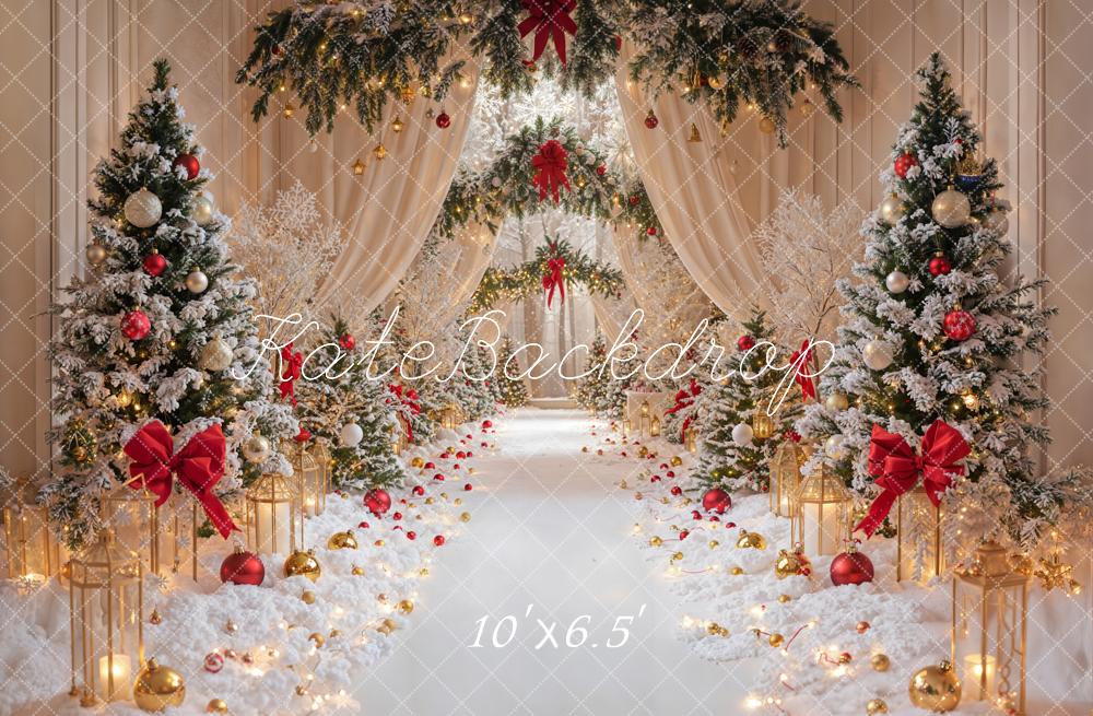 Kate Noël Sapins Neige Décor Toile de fond en Laine conçue par Emetselch - Kate Backdrop FR