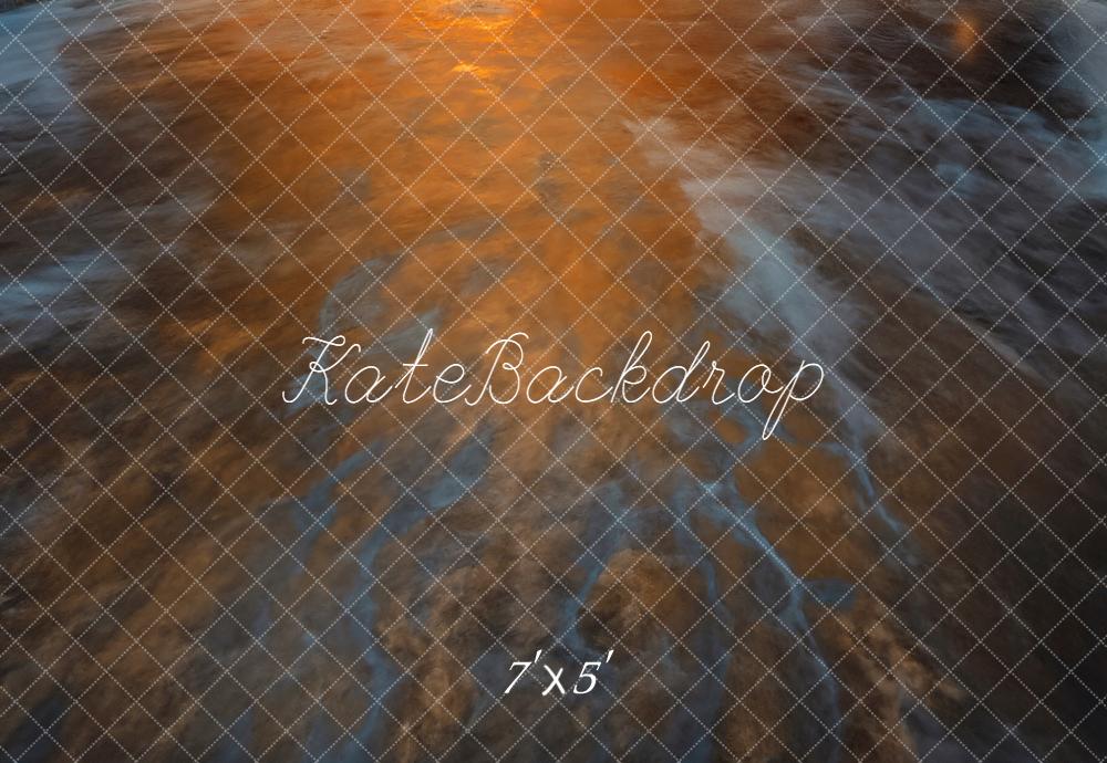 Kate Lumière Reflet Orange Sol Toile de fond conçue par Emetselch - Kate Backdrop FR