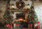 Kate Sapin de Noël Cheminée Lanternes Toile de fond conçue par Mini MakeBelieve