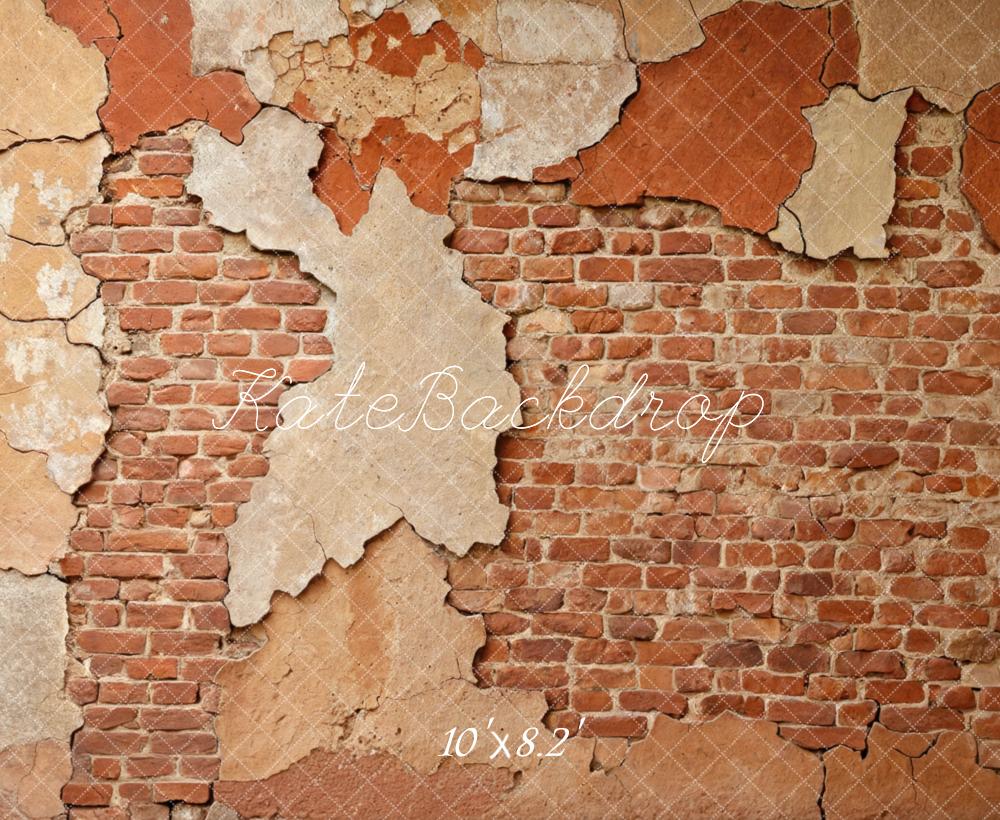Kate Mur de briques Brisé Rouge Toile de fond conçue par Mini MakeBelieve