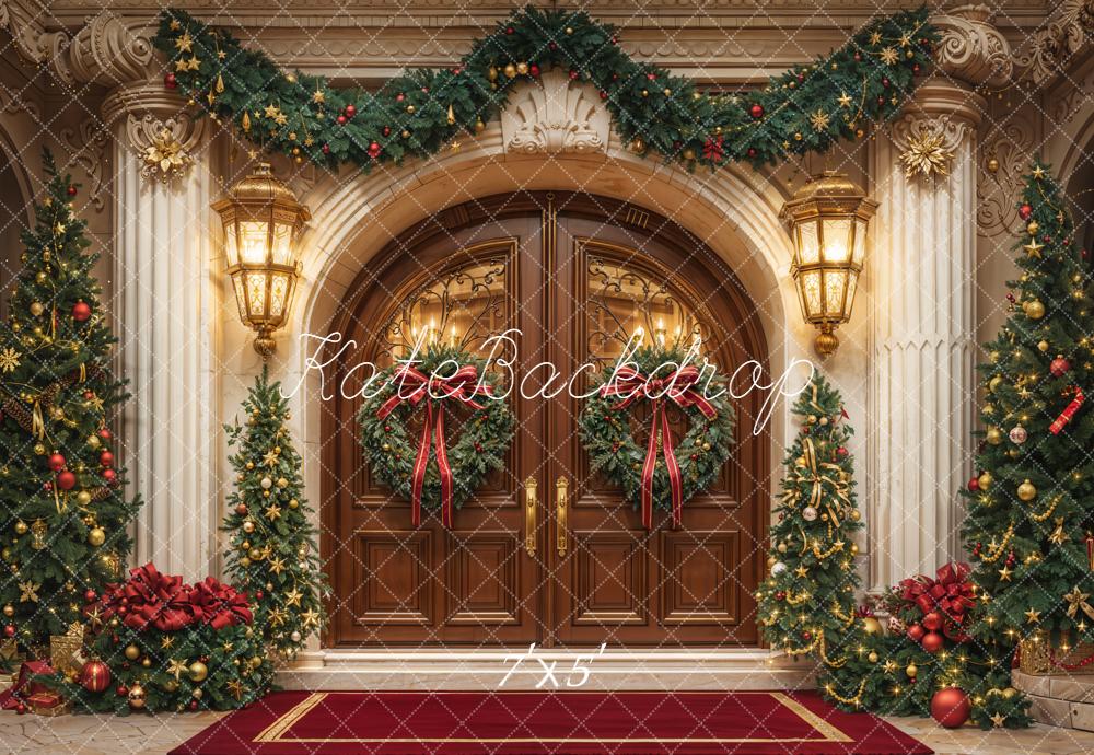 Kate Noël Entrée Sapins Porte Vintage Toile de fond conçue par Emetselch