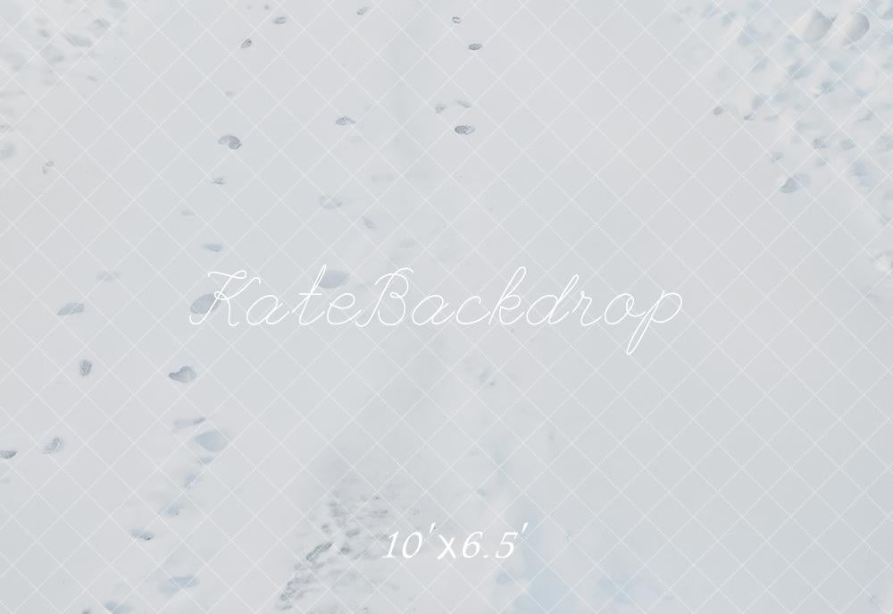 Kate Hiver Empreintes Neige Sol Toile de fond en Laine conçue par Emetselch