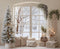 Kate Hiver Sapin Fenêtre Décor Toile de fond en Laine conçue par Emetselch - Kate Backdrop FR