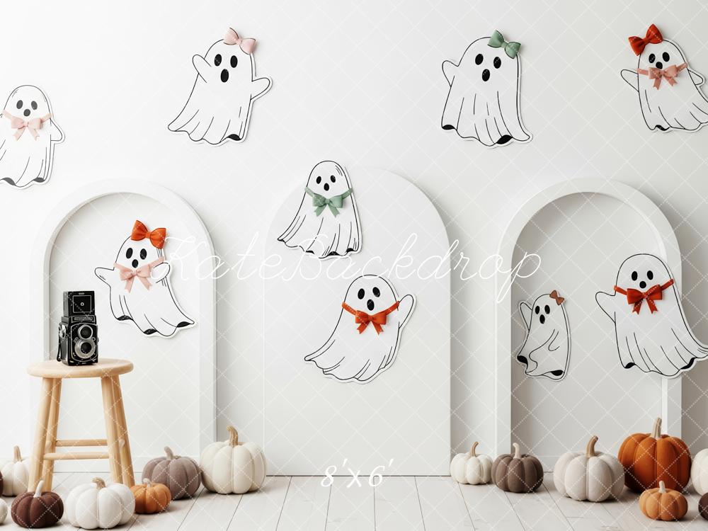 Kate Halloween Fantômes Citrouilles Arche Toile de fond conçue par Patty Roberts