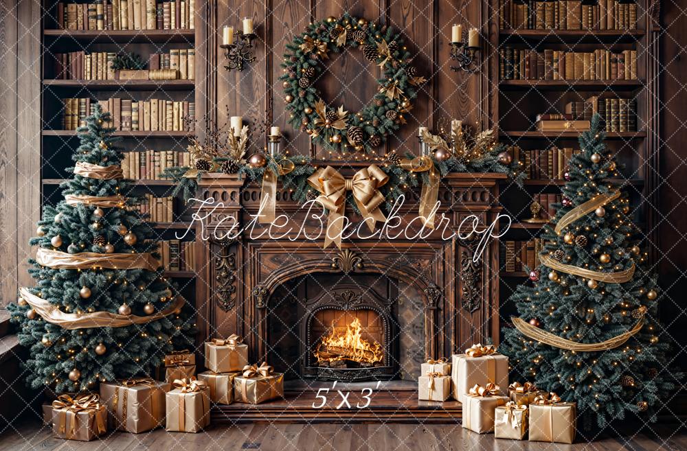 Kate Noël Cheminée Livres Cadeaux Toile de fond conçue par Emetselch - Kate Backdrop FR