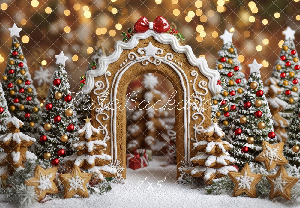 Kate Noël Arche Pain d'Épice Neige Toile de fond conçue par Mini MakeBelieve - Kate Backdrop FR