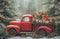 Kate Noël Camion Cadeaux Sapins Toile de fond en Laine conçue par Emetselch - Kate Backdrop FR