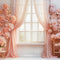 Kate Fleurs Roses Fenêtre Intérieur Toile de fond conçue par Emetselch - Kate Backdrop FR