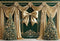 Kate Noël Sapin Rubans Doré Vintage Toile de fond conçue par Emetselch - Kate Backdrop FR