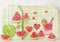 Kate Été Pastèque Coeurs Carreaux Toile de fond conçue par Patty Roberts - Kate Backdrop FR