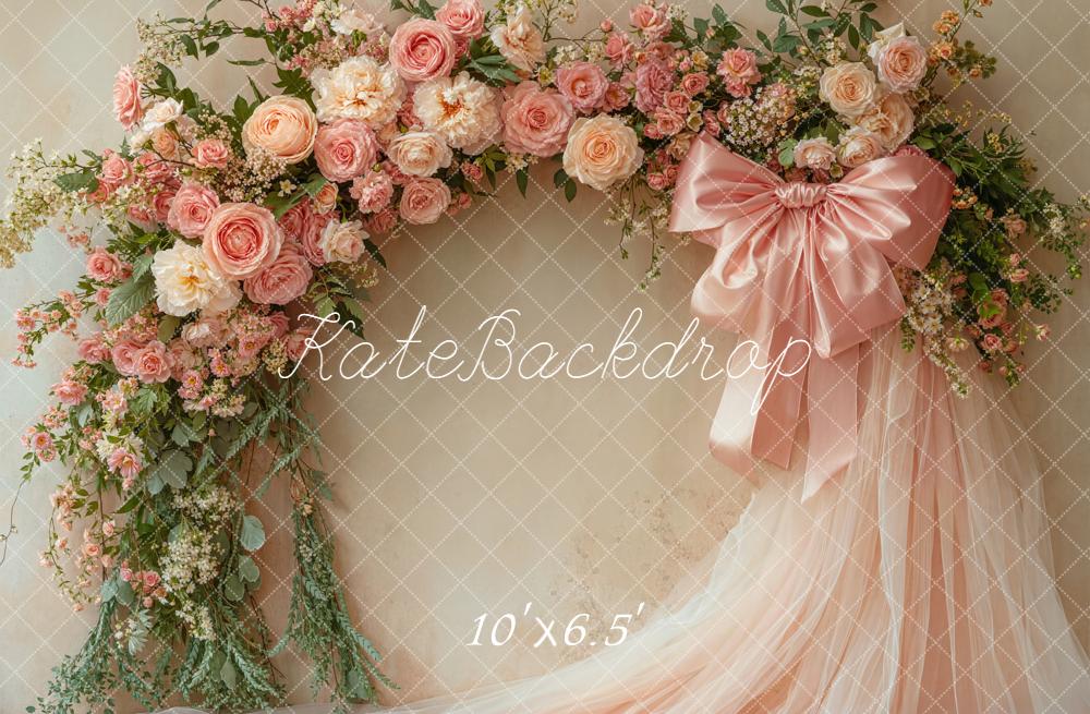 Kate Arc Fleurs Ruban Rose Toile de fond en Polar conçue par Emetselch