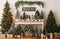 Kate Noël Sapins Lanternes Bois Toile de fond en Laine conçue par Emetselch