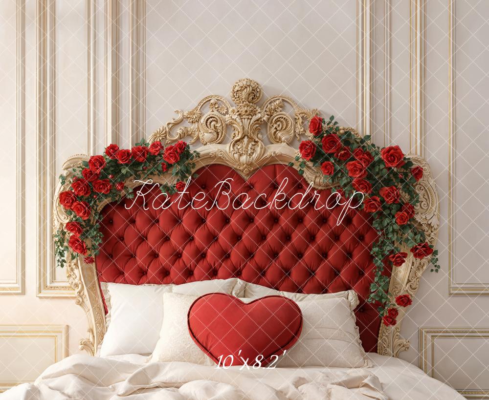 Kate Saint Valentin Tête de Lit Rouge Toile de fond en Polar conçue par Emetselch