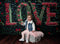 Kate Saint-Valentin Fleur rouge Lettres d'amour Toile de fond conçue par Mini MakeBelieve - Kate Backdrop FR